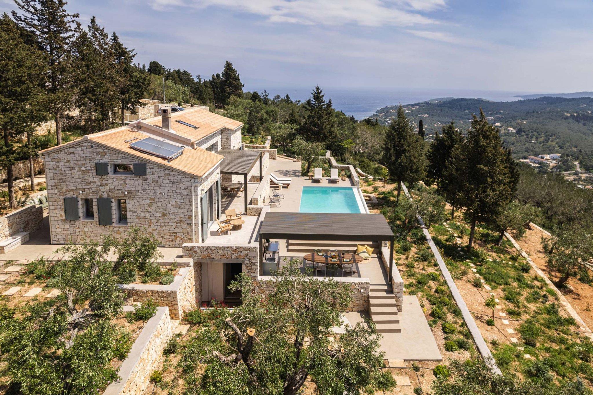 Hilltop Haven with Olive groves Panorama